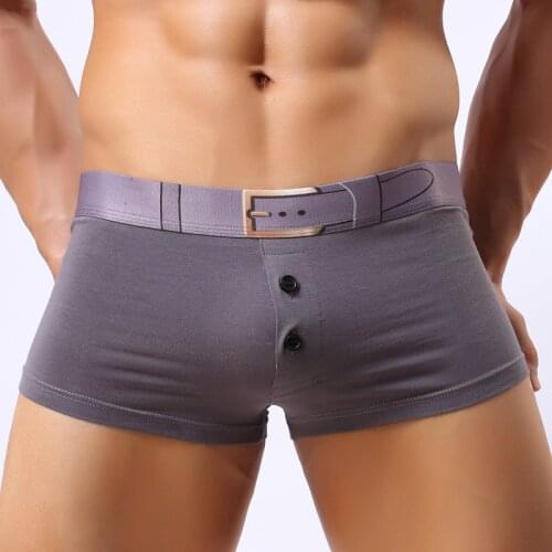 Sexy Fashion Brand Cotton Stretch Man Sexy Big Penis Pouch Boxers Underwear Gay Male Funny Shorts Panties Size S M L