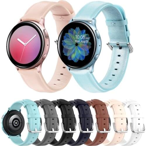 Genuine Leather Band 20mm 22mm Watch Strap for Samsung Galaxy Watch 46mm 42mm for Samsung Gear S3 for Correa Huawei Watch GT 2