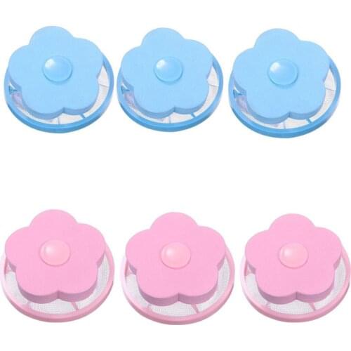 Hair Removal Catcher Filter Mesh Pouch Cleaning Balls Bag Reusable Laundry Mesh Filter Net Bag Household Tool Flower Shaped