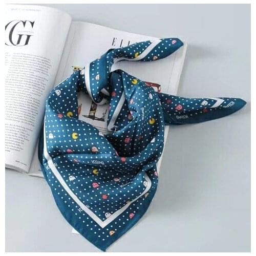 2019 new arrival elegant 70*70 cm scarves 100% pure silk twill hand made roll shawl wrap for women high quality