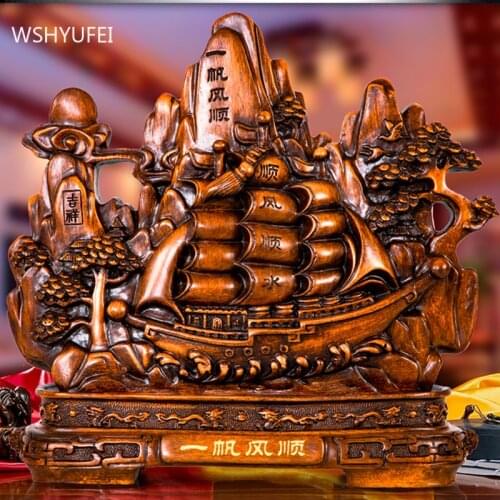 Traditional Resin Feng Shui Ornaments Living Room TV Cabinet Lucky Fortune Decoration Shop Opening Decor Gifts Home Accessories