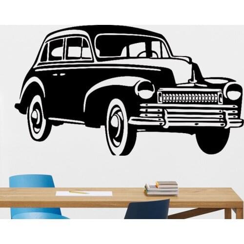 Vintage Car Wall Sticker Boys Room Artistic Decor Vinyl Nursery Interior Wall Decals Office Living Room Home Decoration Y949