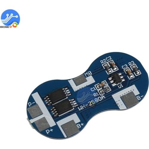 2S Li-ion 18650 Lithium Battery Charger Protection Board 7.4V Overcurrent Overcharge Overdischarge Protection 4A 2 Series BMS