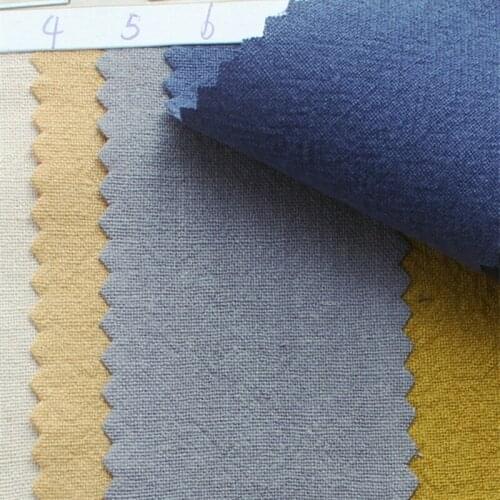 M-387 Cotton Linen Crinkle 55% Cotton 45% linen Sand washed fabric 135 cm width 194 gsm sewing fabric 10 m small wholesale