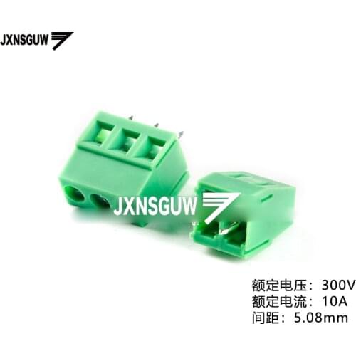 10pcs KF128-5.08-2P/3P Straight Insert 300V/10A 5.08mm spacing Screw type PCB terminal