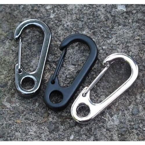 100pcs/lot Stainless Steel Split Keychain Key Ring Clasps Clips Hook