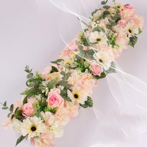 100CM Wedding Flower Decor For Iron Arch Artificial Flower DIY Arrangement Supplies Road Lead Cited Flower Row Window T Station