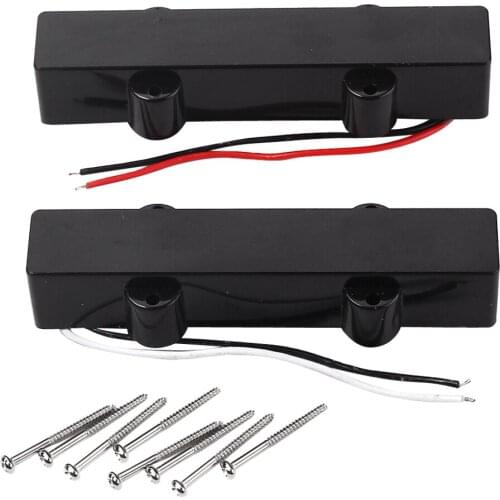 2 PACK 5 String Bass Guitar Accessories Sound Bridge Pickup with Screws Part