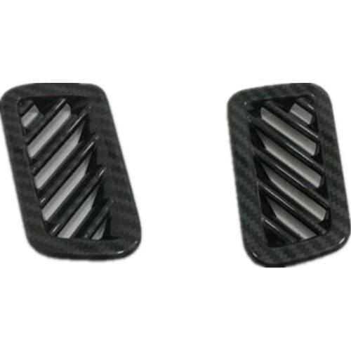 For KIA Sportage R 2018 2PCS Carbon Fiber ABS Chrome Car Air Conditioner Vent Outlet Cover Trim Moldings Car Styling Accessories