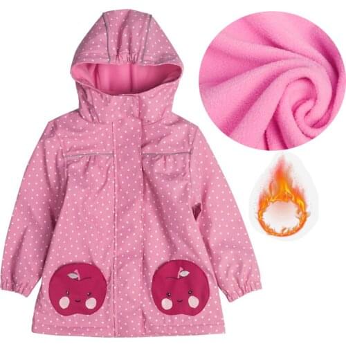 2021 Girls Jackets Fleece Rain Coat Kids Waterproof Baby Girl Winter Jackets Sport Children Clothes Outdoor Spring Windbreaker