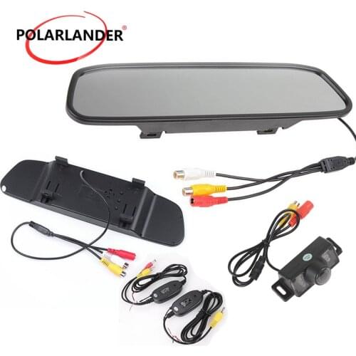 4.3 inch Car Rearview Mirror Monitor CCD Video Auto Parking Assistance LED Night Vision Reversing Rear View Camera