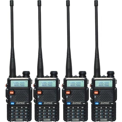 4pcs Baofeng UV-5R Walkie Talkie Dual Band Professional 5W UV 5R Two Way Radio Comunicador UV5R Ham HF Transceiver Radio Station