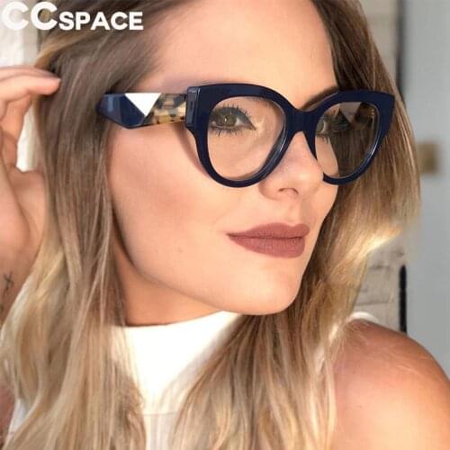 45636 Retro Round Glasses Frames Women Cat Eye Styles Designer Optical Fashion Computer Glasses