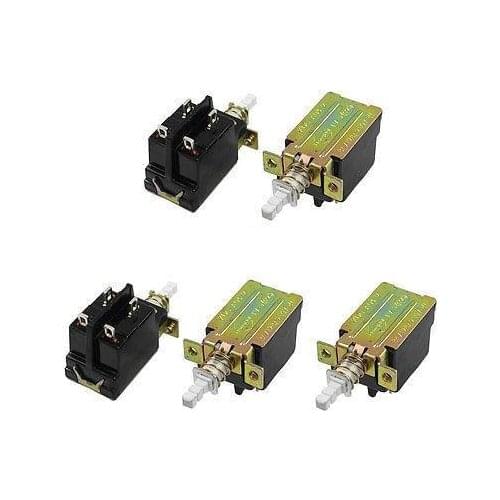 5pcs 5A 250VAC SPDT 4 Pins Self Locking Push Button Power Switch KDC-A04-2