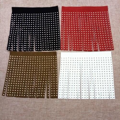 50cm DIY sewing Fashion PU Leather Tassel Lace Trimmings Fringe garment accessories double face bag charms 8color