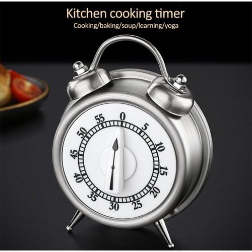 60 Min Kitchen Timer Mini Alarm Clock Count Down Alarm Cooking Reminder Mechanical Time Timer Home Kitchen Cooking Baking Tools