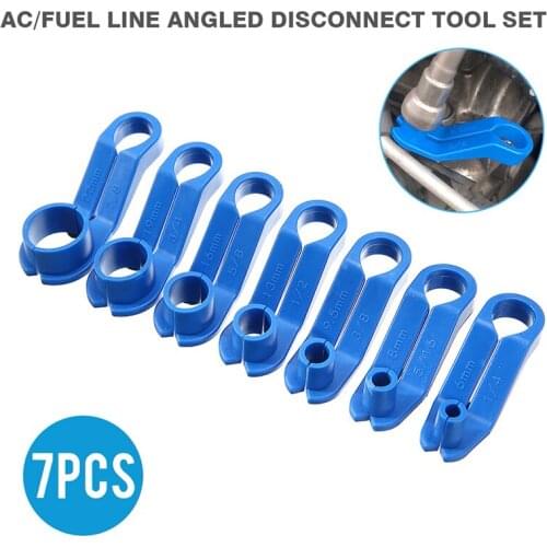 7pcs A/C Fuel Line Disconnect Tool 1/4" 5/16" 3/8" 1/2" 5/8" 3/4" 7/8" Angled Quick Disconnect Tool Set