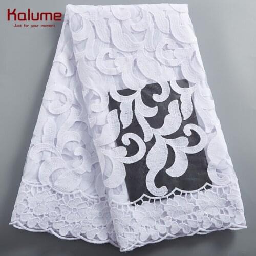 Kalume African Lace Fabric Diy Dress French Net Lace Fabric High Quality Sequins Nigerian Lace Fabric For Wedding Dresses H2388