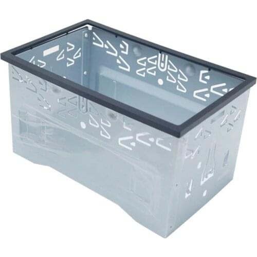 2 Din Car Stereo Radio Fascia Frame Fitting Frame Case Kit Installation Frame Fitting DVD Player Case Side Fixing Brackets