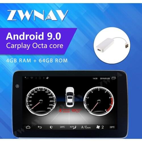 ZWNAV Android 9 Car GPS Navigation For Mecerdes Benz C GLC V CLS 2014 2015 2016 2017 NO DVD CD Player Autoradio Double Din