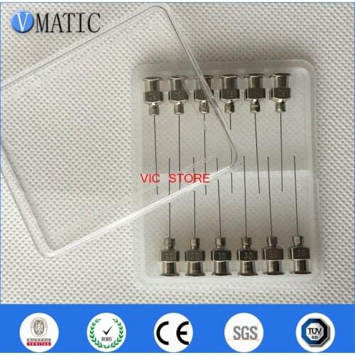 Free Shipping 12Pcs 1'' Tip Length 30G Blunt Stainless Steel Dispensing Needles Glue Dispenser Needle Tip 1 Inch