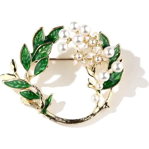 XDPQQ fashion simple oil drop enamel alloy gardenia flower brooch pin female pin accessories brooch
