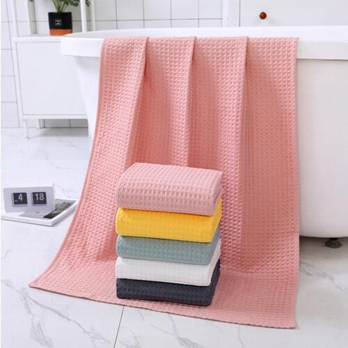 Waffle Absorption Water Towels Pure Cotton Quick Dry Bath Towel Gauze Honeycomb Hand Towel Set Household 1/2/3Pcs Towels