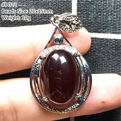 Top Natural Red Garnet Necklace Pendant Jewelry For Woman Lady Man Clear Crystal 21x15mm Beads Lucky Stone Silver Gemstone AAAAA