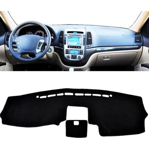 Car Dashboard Cover Mat Pad Sun Shade Instrument Protect Carpet Accessories For Hyundai Santa Fe 2007 2008 2009 2010 2011 2012
