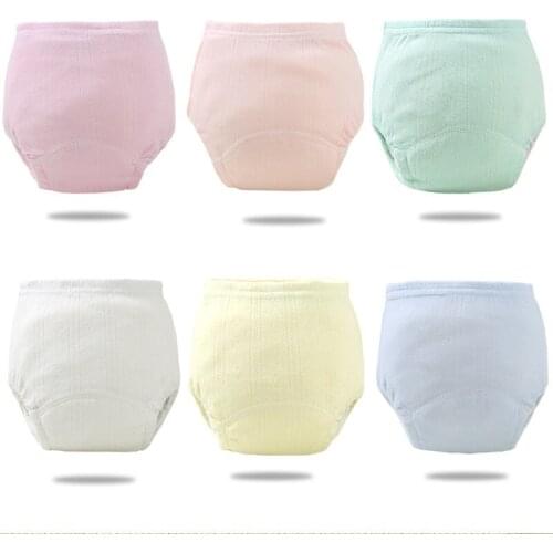 Baby Washable Diapers Reusable Cotton Cloth Pocket Nappies Diaper Breathable Wrap Suits Birth To Potty Training Nappy Portable