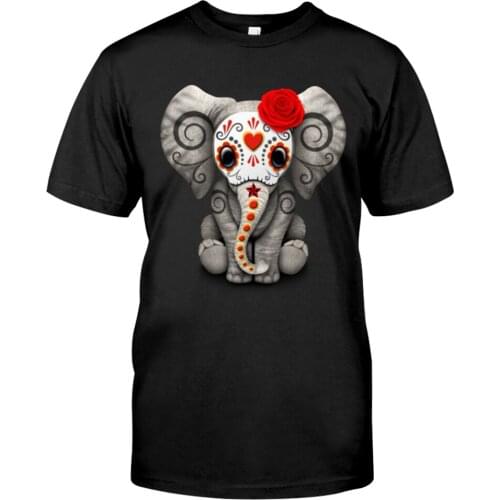 CLOOCL The Elephant Pure Cotton T-shirt Little Elephant Printed Short Sleeve Cool TShirts Harajuku Casual Tee Streetwear Tops