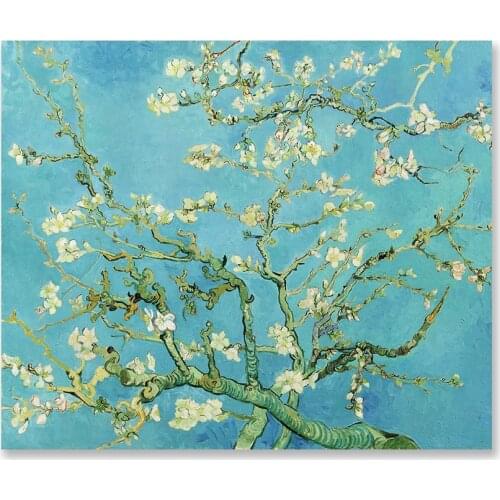 Van Gogh Wall Art Canvas Painting Blossoming Almond Tree Poster Print Simplicity Picture Beauty Home Decor Wall Art Canvas