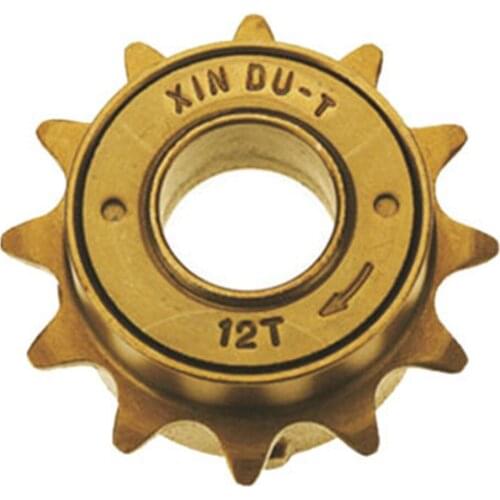 Bike Flywheel Free Wheel Single Speed 12T Fly Wheel 34mm Metric Thread Bike Free Fly Wheel Nickel Clicks Chrome Molybdenum Steel