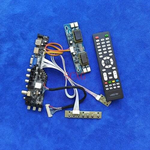 LVDS-30Pin KIT HDMI-compatible USB AV VGA Fit LTM190E1/LTM190E4/LTM190EP01/LTM190EX 4CCFL DVB Digital 1280*1024 Controller Board