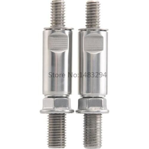 Motorcycle Silver Raised Mirror Mount Adaptors Rear View Mirrors Screw Fits For Honda Shadow Kawasaki Suzuki Yamaha Indian