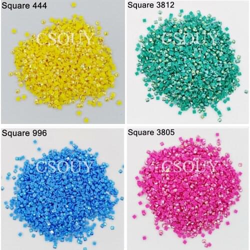 New AB Stone Shining Square Drills For Diy Diamond Painting Cross Stitch Embroidery Rhinestones Colorful Mosaic Flash Stone Kit