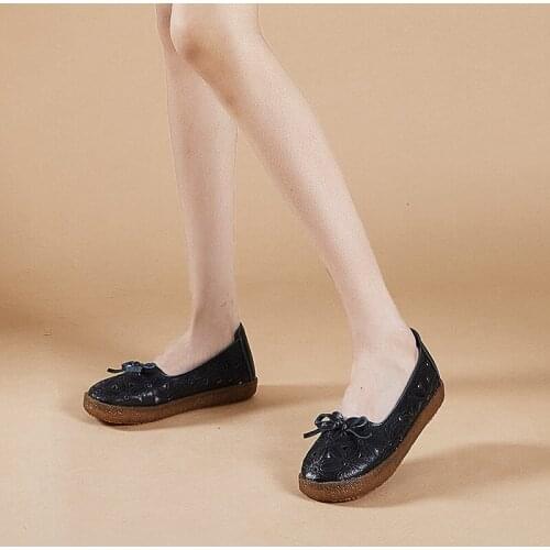 CAGILKZEL 2021 Autumn new moccasin shoes ladies flat shoes ladies loafers genuine leather womens shoes pedal mother shoes