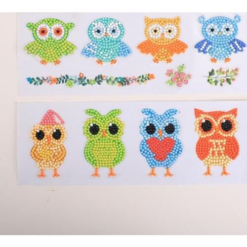 New Arrival Owl Pattern Diamond Painting Stickers Diamond Mosaic Embroidery Cross Stitch DIY Cup Book Phone Decor Home Decor