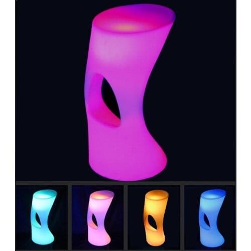 New Rechargeable LED Bar Chair stool illuminated Bar Furniture LED Plastic Bar Chair KTV bar disco supplies (L40*W37*H81cm)