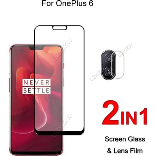 Full Cover Glass For Oneplus 6 Screen Protector Protective Tempered Glass Explosion Proof & Camera Lens Film