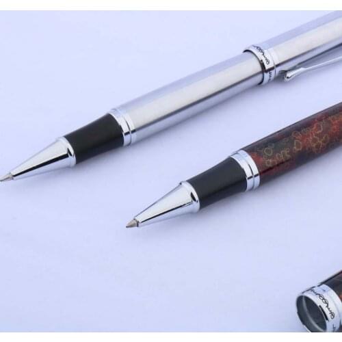 Jinhao 750 metal Ice flower red stainless steel silver GIFT STUDENT Rollerball Pen