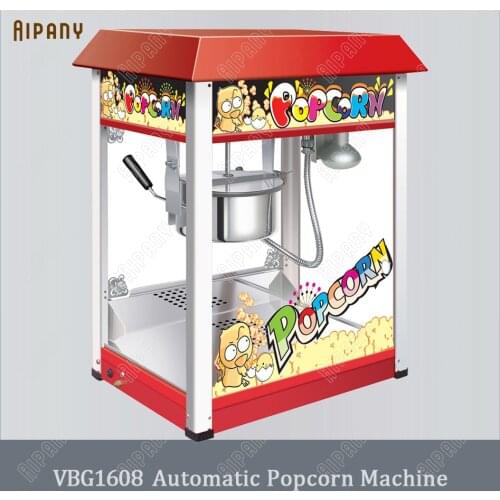 VBG1608 automatic popcorn machine electric popcorn maker 1300W commercial popcorn popper making machine for snack equipment