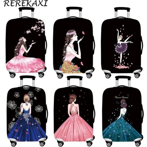 Princess Skirt Luggage Cover Suitcase Elastic Protection Covers 18-32 Inch Trolley Baggage Dust Case Cover Travel Accessories