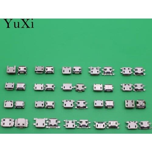 YuXi 20Models Micro USB Jack 5P 5pin USB Charging Socket Connector Mix SMD DIP V8 Port Charging Data Plug