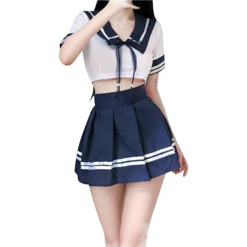 Ladies Sexy Uniform Allure Slit Skirt Erotic Student School Girl Dress Women Miniskirt Outfit Sailor Suit костюм горничной g4