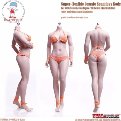 In Stock TBLeague 1/6 Female Super-Flexible Seamless Body S28A S29B Plump Body Figure Model Pale Suntan with Metal Skeleton