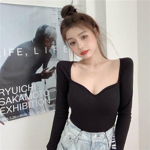 2021 Basic B-neck Solid Autumn Winter Pullover Women Female Knitted Ribbed Sweater Slim Long Sleeve Badycon High Quality Sweater