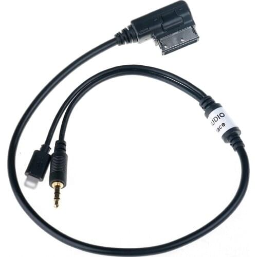 3.5mm AUX Audio Adapter Cable MDI AMI MMI Male Interface Car Charge Adapter for Audi A6L Q3 for IPhone 5 6 6s