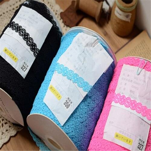 50Meters 3Colors 1.3cm Elastic Lace for Fabric Wap Knitting DIY Garment Accessories Free Shipping EL0038