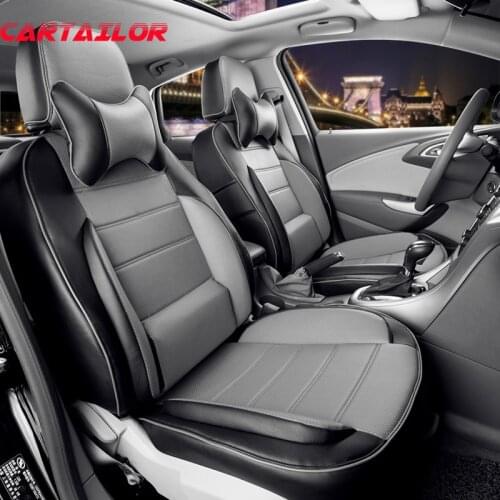 CARTAILOR Interior Accessories fit for Jeep Cherokee 2014 2015 PU leather Automobiles Seat Covers New Car-styling Seat Cover Set